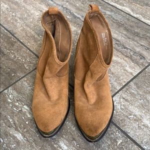 Chinese Laundry Suede Western Ankle Boots